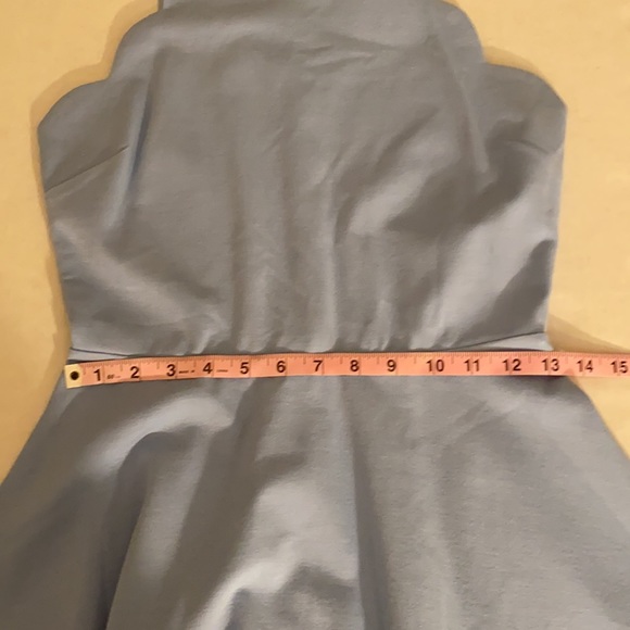 AQUA | Baby Blue Scalloped Hem Dress - Picture 9 of 10